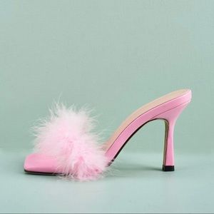 Pink Fur Chic Heels